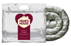 Heart of House Luxury Satin Stripe 10.5 Tog Duvet - Double